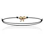 Les Tr&eacute;sors De Lily [J0827] - Bracelet Plaqu&eacute; Or 'Noeud' dor&eacute; noir - 14x10 mm auksas