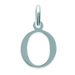 Les Tr&eacute;sors De Lily [K3647] - Pendentif Argent 'Lettre O' argent&eacute; - 12x10 mm sidabras