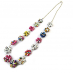 Les Tr&eacute;sors De Lily [N9565] - Collier sautoir artisanal cuir 'New Life' multicolore (fait main)