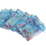 10 vnt organzos mai&scaron;elių Vestuvių vakarėlio dovanų mai&scaron;elis sutraukiamas papuo&scaron;alų pakavimo mai&scaron;eliai ir papuo&scaron;alų mai&scaron;eliai 7x9cm 10pcs mėlyna