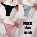 FINETOO 3Vnt./komplektas Medvilninės kelnaitės kelnaitės Moteri&scaron;kos apatinės kelnaitės Moteri&scaron;kos Sexy Knickers Moteri&scaron;kos strypai Apatiniai Vienspalviai Intymus apatinis trikotažas M