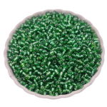 Madingi papuo&scaron;alai, laisvi karoliukai, 3 mm, 4 mm, skirti karoliui apyrankei, mini sėklai, stiklo karoliukai, saldainių spalvos pakabukas, padengtas sidabru, &bdquo;pasidaryk pats&ldquo; 3mm 200Pcs žalia