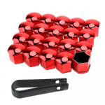 20vnt 17mm automobilių ratų veržlių gaubtelių apsauginiai dangteliai dangteliai nuo rūdžių Volkswagen VW Polo Passat B5 B6 CC GOLF 4 5 6 red