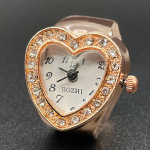 20 mm žiedinis laikrodis Pir&scaron;tinis laikrodis Ring Rose Goldlen