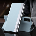 Itin plonas padengiamas atverčiamas dėklas, skirtas iPhone 13 12 11 Pro XR Xs Max Samsung Xiaomi OPPO VIVO Huawei PU oda + PC piniginės stovo dangtelis iPhone 13 dangaus mėlyna spalva