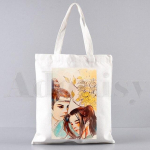 Anime Mo Dao Zu Shi Wei WuXian Lan Wangji Harajuku Rankinės Pečių Krep&scaron;iai Laisvalaikio apsipirkimas Merginų rankinės Moteri&scaron;kas Eleganti&scaron;kas drobinis krep&scaron;ys 24*26cm