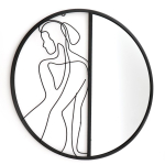 Les Tr&eacute;sors De Lily [A3706] - Miroir cr&eacute;ateur 'Arty' noir - 40 cm (silhouette femme)