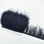 Nauja 1M 5M 10Meter 8-10CM Navy stručio plunksnų apdaila Juostelė Fringe Balta stručio plunksna For Craft juostelė 1 Meters