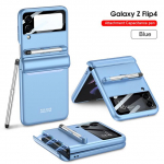 &bdquo;Samsung Galaxy Z Flip 4 Case Shell&ldquo; &ndash; Integruota membrana &bdquo;Viskas įskaičiuota&ldquo; Magnetinis lankstomas sulankstomas kietas dangtelis su talpiniu ra&scaron;ikliu