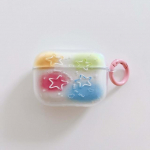 Ins Stars Happy Gradient Colorful Love Heart Silikoninis Mink&scaron;tas belaidis Bluetooth ausinių dėklas, skirtas Apple Airpods 2 3 Pro 2nd 1 Capa For Airpods Pro 2nd