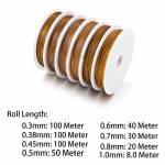 1 Ritinys / partija 0,3 / 0,45 / 0,5 / 0,6 mm Auksui atspari stiprios linijos nerūdijančio plieno viela Tigro uodegos karoliukų viela papuo&scaron;alų gamybos reikmenims 0.3mm