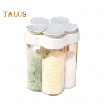 Prieskonių indelis Skaidrus dulkėms atsparus Maisto klasės Prakti&scaron;kas Druska Pipirai Cukrus Prieskonių Butelis Prieskonių Indelis Maisto gaminimo įtaisai mėlyna