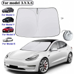 Automobilio priekinio stiklo saulės skydeliai uždangalai skydeliai automatinis priekinio lango saulės skydelis skėtis nuo saulės Coche Tesla Model 3 Y S X saulės skydelis A