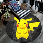 Svetainės kilimas Pikachu Animacinių filmų Pokemon 3D apvalūs kilimėliai kavos staleliui Namuose Vaikų grindų kilimėlis Dengiamas neslystantis kilimėlis 150cm