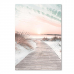 Bangų tiltas Starfish Shell Nendrinis plakato spaudinys Paplūdimio jūros drobės tapybos kambario sienų meno spaudiniai Sienos paveikslas svetainės dekoravimui 40X50cm No Frame