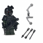 Karinis MOC specialiųjų pajėgų policijos ginklų priedai Sudėtinis lankas kareivis SWAT minifigūrėlės kaladėlės kaladės modeliai statybiniai žaislai 4.5cm