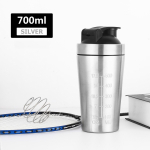 Vieno sluoksnio fitneso purtyklės puodelis 304 nerūdijančio plieno sportinis virdulys sporto salės didelės talpos sportinis puodelis su mai&scaron;ymo kamuoliuku 17.5-25oz