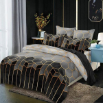 Madingas &scaron;lifuotas mink&scaron;tas, stilingas medvilnės poliesterio patalynės komplektas Antklodės užvalkalas + pagalvės užvalkalas 2/3 vnt. 210*210(3 pcs）