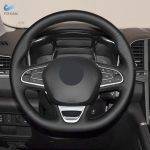Automobilio vairo apdangalas Renault Megane 4 MK IV Kadjar Koleos Talisman Scenic 2016 2017 Juodas Perforuotas Mikropluo&scaron;tas black