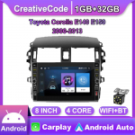 8 colių Toyota Corolla E140 E150 2006-2013 Su mygtuko rankenėle Android Car Radio Multimedijos grotuvas Navigacija Stereo GPS 2 Din 1+32GB