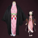 Madingi anime kostiumai moterims ir vyrams Kimono Cosplay kostiumų Kimono Helovino rinkiniai 160cm black