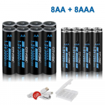 CITYORK 1,5 V USB ličio jonų AA+AAA įkraunamos baterijos AAA 1200mWh AA 3000mWh ličio 1,5v AA AAA baterija su USB kabeliu 8aa+8aaa