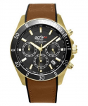 Westar Activ Chronograph odinis dirželis juodas kvarcinis ciferblatas 90245GPN183 100M vyri&scaron;kas laikrodis juoda