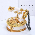 &Scaron;irdies formos retro telefono muzikos dėžutė Muzikinė papuo&scaron;alų dėžutė Papuo&scaron;alai mergaitėms gimtadienio dovanoms Balta muzikinė dėžutė Telephone music box balta