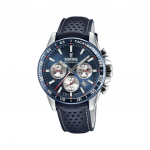 Festina Timeless Chronograph Odinis Dirželis Mėlynas Ciferblatas Kvarcinis F20561-2 100M Vyri&scaron;kas Laikrodis mėlyna