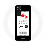 Coque pour Xiaomi Redmi Note 11 4G Billet d'avion Montr&eacute;al Canada