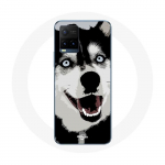 Coque pour Vivo Y21s 2021 / Y21 2021 Husky de Sib&eacute;rie Yeux Bleus