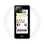 Coque pour Xiaomi Mi 11 Lite Billet d'avion Bruxelles Belgique