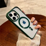 Prabangus Magsafe skaidrus dėklas, skirtas iPhone 16 15 14 13 12 11 Pro X XS XR Max Mini 7 8 Plus SE 2022 magnetinis belaidžio įkrovimo dangtelis iPhone 11 Pro