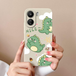 Skirtas &bdquo;Xiaomi Redmi Note 13 Pro 13R 13C K60 Ultra K70 Pro K70E&ldquo; dėklui mielam dinozaurui, auk&scaron;tos kokybės matiniam skysto silikono galinio dangtelio apsauginiam korpuso buferiams redmi 13C 4G