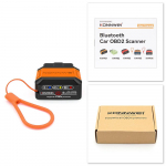 KONNWEI KW906 ELM327 V1.5 OBD2 skaitytuvai Bluetooth 5.0, skirti Android/IOS ELM 327 V1 5 OBD 2 Automobilių diagnostikos įrankis Automatinis gedimų detektorius oranžinė