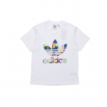 Adidas Originals Trefoil Vėliavos Logotipo Užpildyta Mar&scaron;kinėliai Vyri&scaron;ki Vir&scaron;utiniai Drabužiai Balti GD0953 XL
