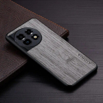 Dėklas Oneplus 11R ACE 2 5G funda bambuko medžio ra&scaron;tas Odinis telefono dėklas Prabangus coque skirtas oneplus 11r dėklui capa for Oneplus 11R juoda