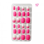Vaikai spaudžia Candy Color Lipnūs netikri nagai Dirbtiniai nagai Nagų dailės manikiūro patarimai 17
