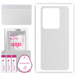 apgo Protective Skin Sticker for the back compatible with Infinix Note 30 5G, Wrap Film, Foil, Vinyl - Pattern Transparent Carbon