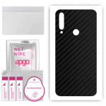 apgo Protective Skin Sticker for the back compatible with Honor 9X, Wrap Film, Foil, Vinyl - Pattern Carbon Black