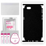 apgo Protective Skin Sticker for the back+sides compatible with Oppo A1k, Full Wrap Film, Foil, Vinyl - Pattern Matte Black