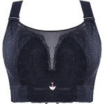 Seksualios Push Up liemenėlės Liemenėlės CDE Bralette Moteri&scaron;kas apatinis trikotažas Belaidis apatinis trikotažas Nėriniai liemenėlė, didelė 36&ndash;48 moterims 48/110E juoda