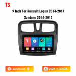 Automobilinis daugialypės terpės grotuvas, skirtas Renault Logan Sandero 2014&ndash;2019 2 Din Android Carplay automobilio stereo WIFI GPS navigacijos galvutės blokas 2+32CP