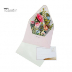3D i&scaron;skrendanti sveikinimo atvirutė Keli spalvingi gėlių dekoro sveikinimo atvirukai su voku, tapyba akvarele Kalėdų Naujųjų metų dovana A
