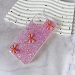3D Butterfly Solid Color Bling Glitter Bumper telefono dėklas, skirtas iPhone 15 14 13 12 Pro Max Samsung Galaxy Girls mielas mink&scaron;tas silikoninis smūgiams atsparus galinis dangtelis iPhone 6/6s rožinė