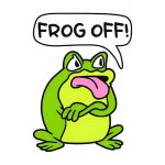 JT129#11x15cm Juokingas varlė nuo varlės automobilio lipdukas ne&scaron;iojamam sunkvežimiui motociklui mikroautobusui, automobilio dažymui, lango sienai žvejybinės valties riedlentės lipdukas 11x15cm