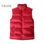 Vyri&scaron;ka liemenė su apykakle be rankovių liemenės paltas su ki&scaron;enėmis Užsegamas užtrauktuku &scaron;ilta, patogi pūkinė liemenė