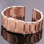 Nerūdijančio plieno laikrodžio apyrankė Moteri&scaron;ka Vyri&scaron;ka Metalinė laikrodžio apyrankė 18mm 20mm 22mm 24mm Priedai Sidabrinė rožinė auksinė juoda 24mm rožinio aukso spalvos
