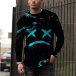 Rudeniniai mar&scaron;kinėliai pavasario apvaliu kaklu ilgomis rankovėmis Vyri&scaron;ki didelio dydžio sportiniai drabužiai, vintažiniai 3d spausdinimo mar&scaron;kinėliai S