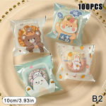 100 vnt / partijos plastikinių animacinių sausainių ir saldainių mai&scaron;eliai Lipnus dovanų mai&scaron;elis vestuvių vakarėlio reikmenims, sausainių pakavimo mai&scaron;elis B1